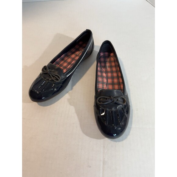 LL Bean Women's Coastal Rain Skimmers 7 M (B) Blue Low Duck Boat Slip On Shoes - Picture 1 of 12